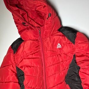 Reebok Red and Black Hooded Jacket